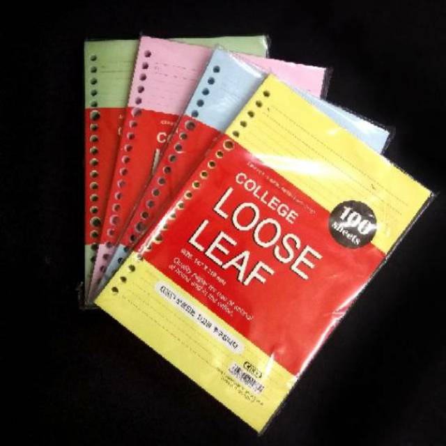 

A5 100 KIKY COLORFUL LOOSE LEAF KERTAS FILE WARNA