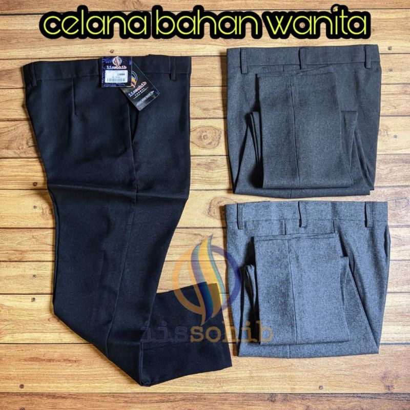 CELANA KANTOR FORMAL KERJA WANITA SLIMFIT BAHAN DASAR KAIN celana CEWEK