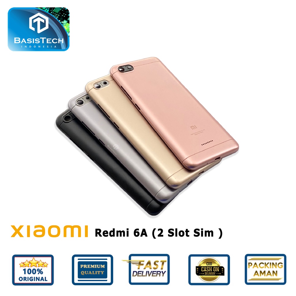 BACK COVER BACKDOOR CASING XIAOMI REDMI 6A 2 SIM SLOT