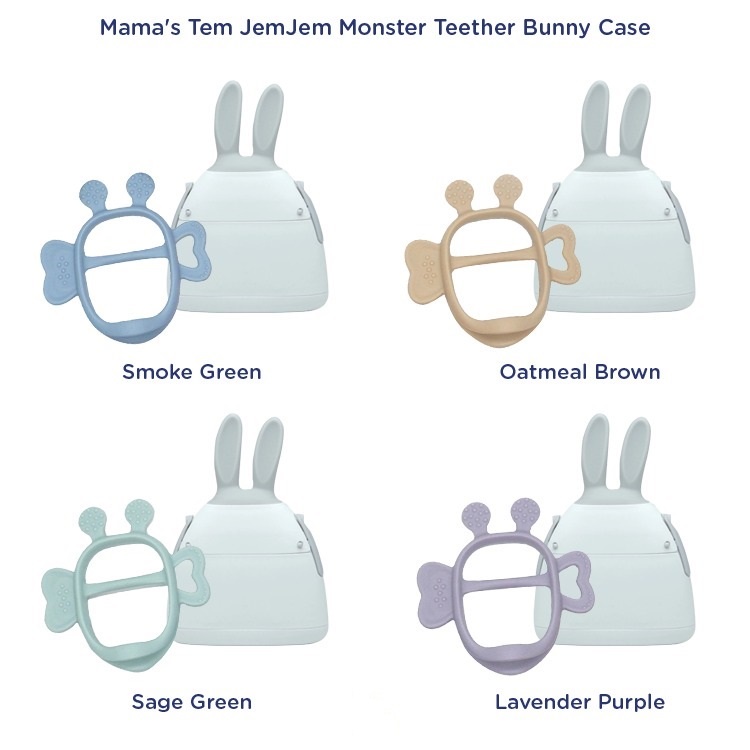 Mamas Tem Jemjem Monster Teether with Bunny case