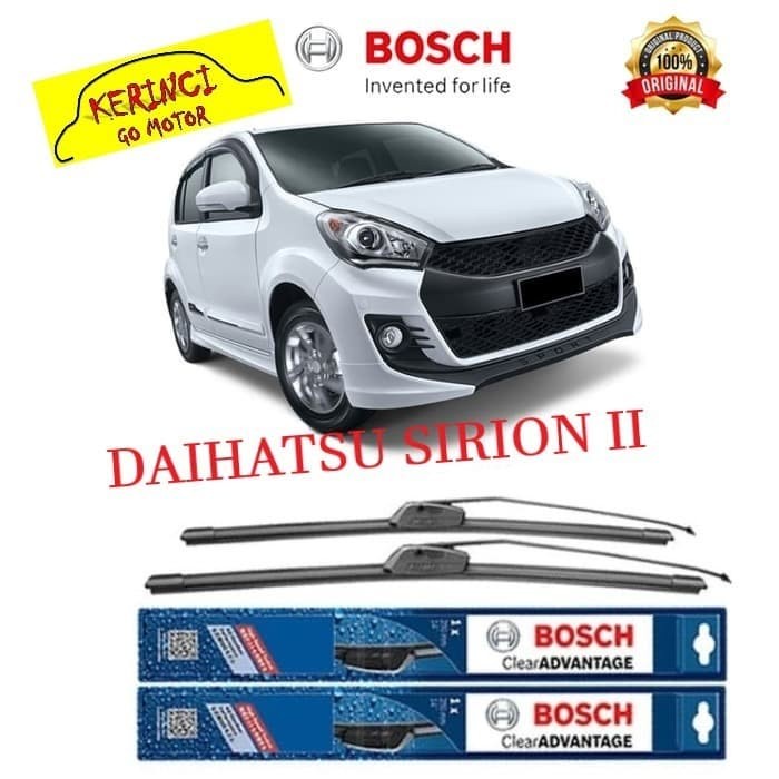 WIPER BOSCH CLEAR ADVANTAGE DAIHATSU SIRION ll 20&quot; &amp; 16&quot; SEPASANG