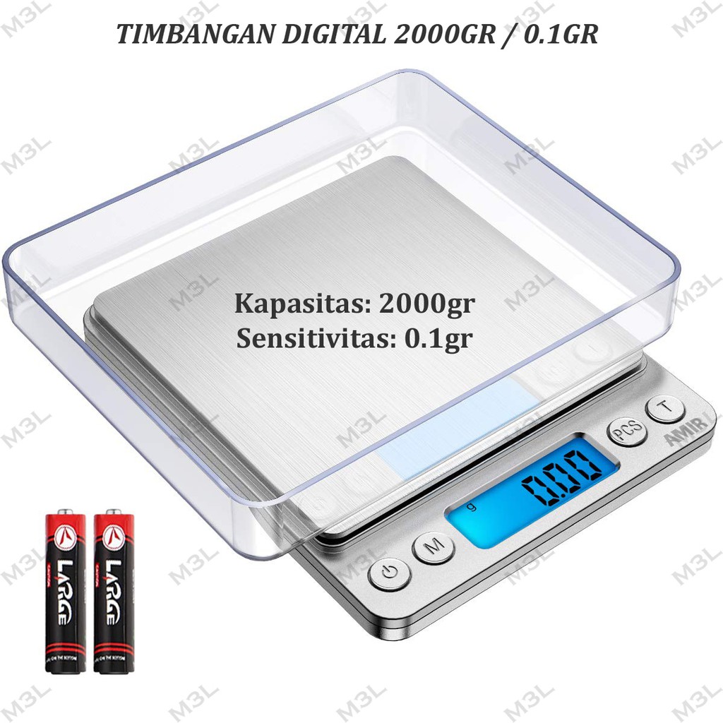 Timbangan 3KG / 0.1GR Kopi Dapur Kue V60 Drip Coffee Scale Digital