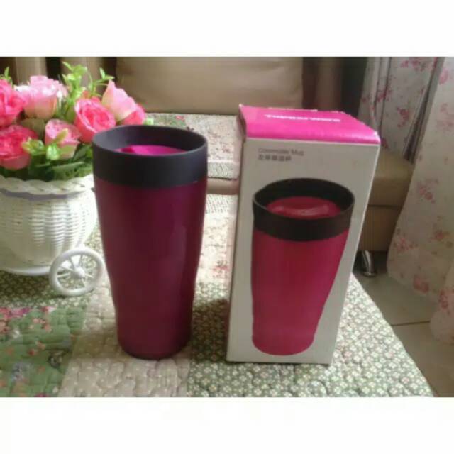 tupperware commuter mug, wadah minum panas/dingin, original