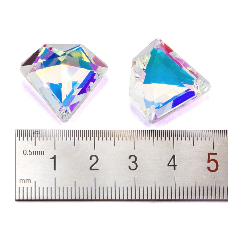 23mm 8pcs/pack Putaran brilliant Cut kristal Pendant longgar rhinestones manik-manik kaca