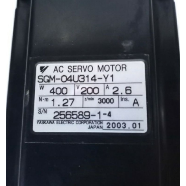 YASKAWA SERVO MOTOR 200V 400W 1.6A 3000RPM