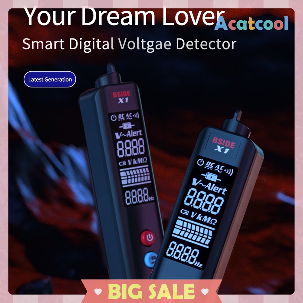BSIDE X1 Non Contact Voltage Detector Live Wire Tester Voltmeter Multimeter