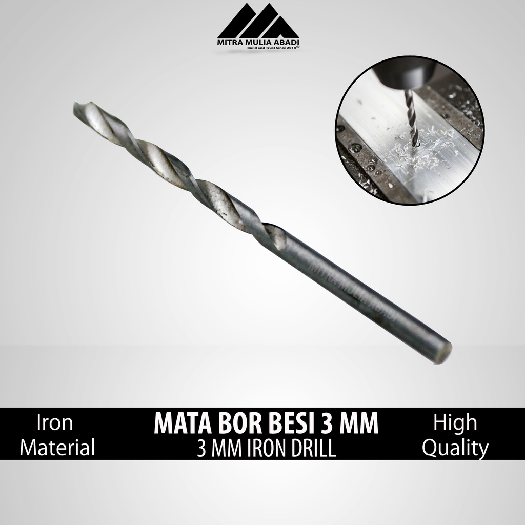 MATA BOR BESI 3mm SILVER TWIST DRILL BITS