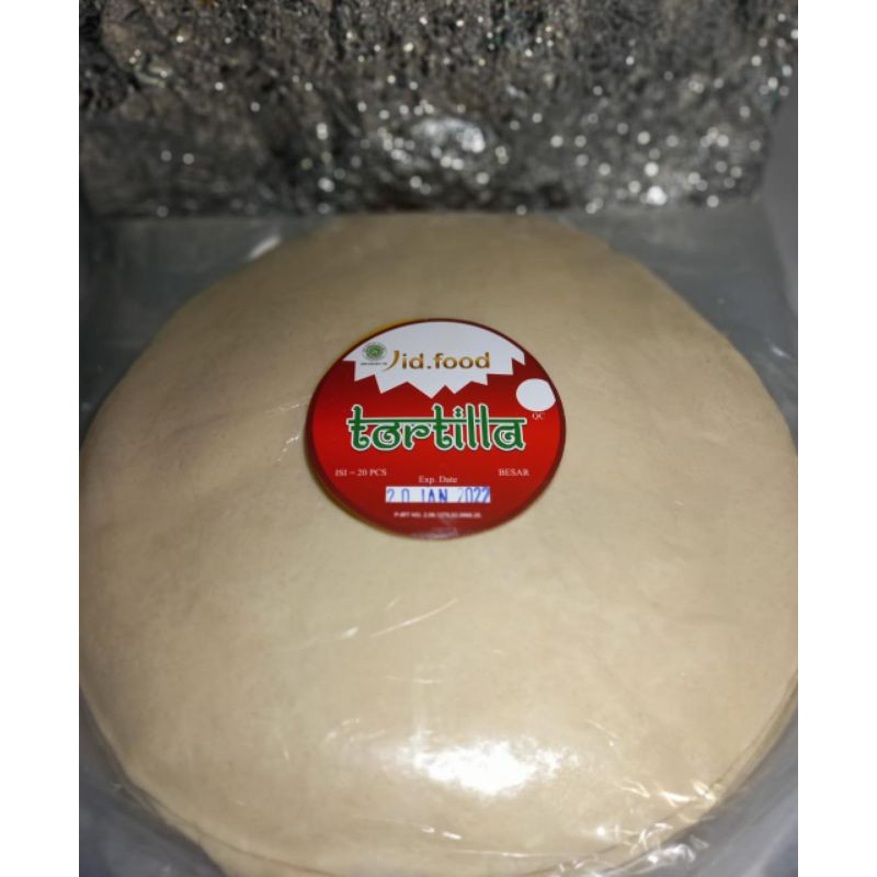 

Tortila Kulit Kebab Premium Lentur Tidak Mudah Koyak uk Besar 25cm isi 20pcs
