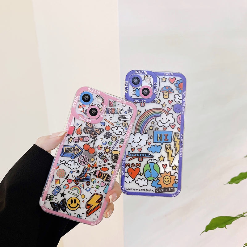 Soft Case Motif Kupu-Kupu Pelangi Untuk Samsung A23 A13 A03S A12 A32 A22 A21S A22 A52 A72 A50 A20 A51 A71 A10s A11 M12 A53 S21 FE S20