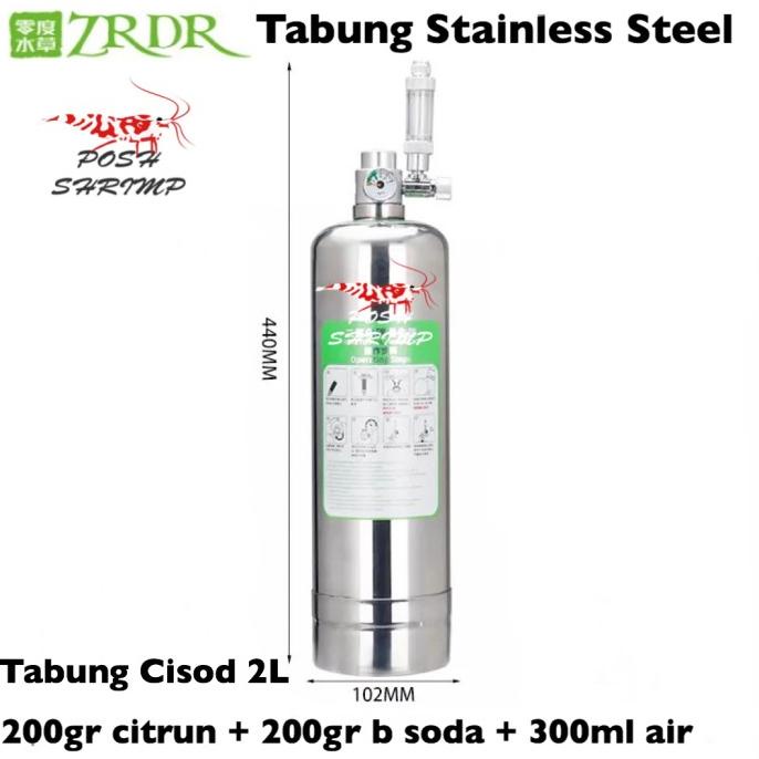 Tabung 2L CO2 Generator Diy Kit Cisod Non Selenoid / Regulator CO2