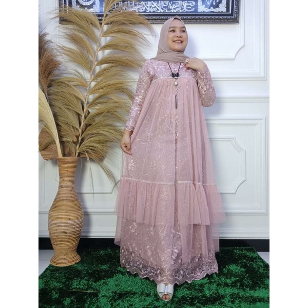 Kebaya Gamis Putri Nilam / Kebaya Dress Pesta / Kebaya Kondangan / Gamis Pesta Mewah / Gamis Kebaya Tutu