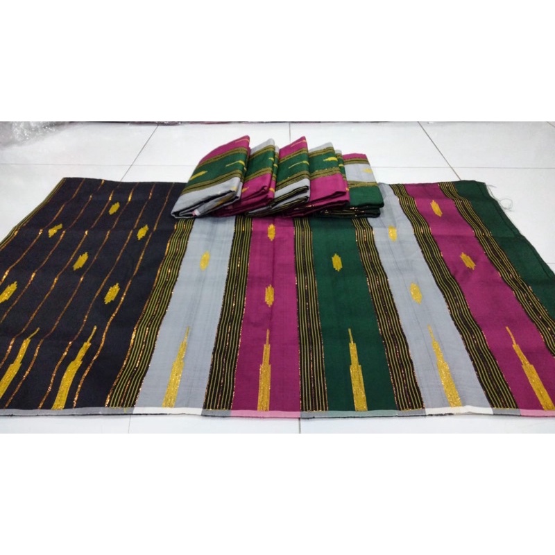 SARUNG TENUN ASLI MOTIF PUCUK FREE ONGKOS JAHIT SARUNG