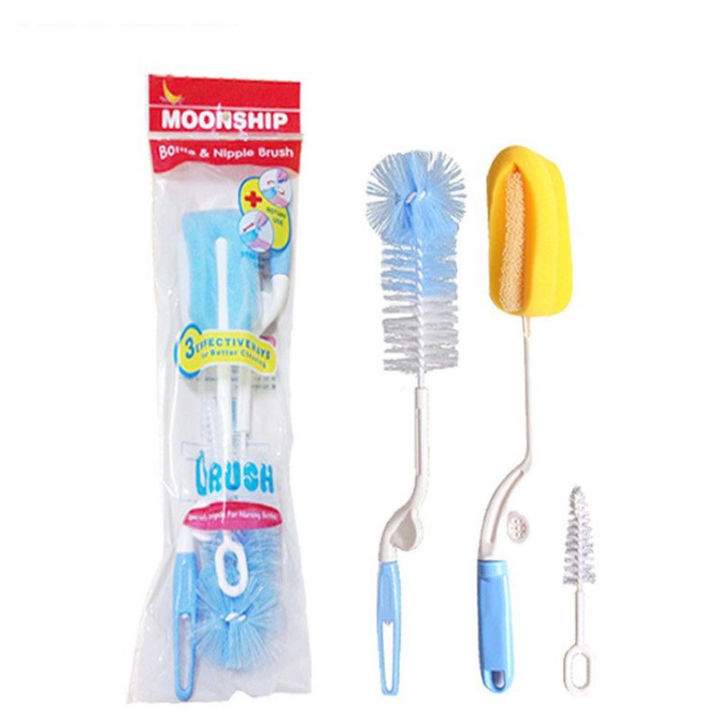 Sikat Sponge Pembersih Botol Susu / Sikat botol dot set