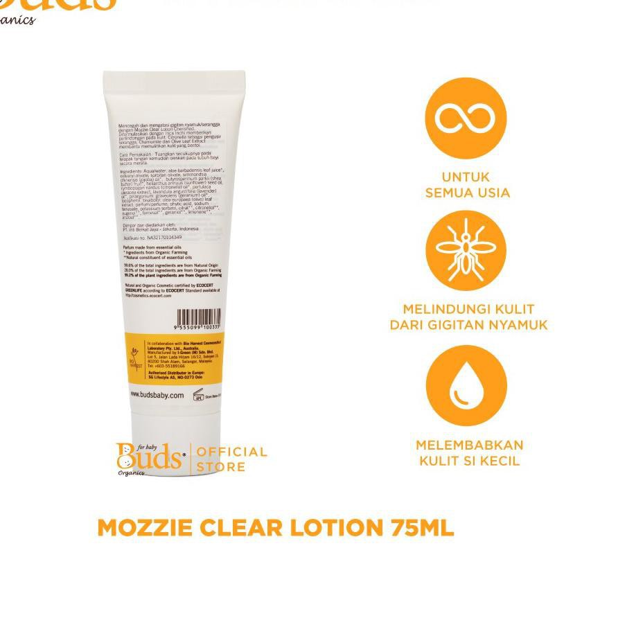 Buds Organics BEO - Mozzie Clear Lotion Everyday 75ml - Lotion Anti Nyamuk Organik