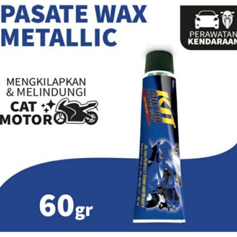 Kit paste wax metalic motor odol biru 60gr /mobil / motor