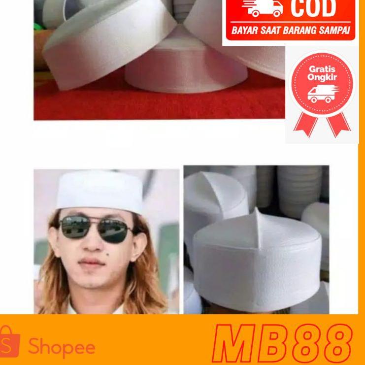 COD peci pendek putih,peci pendek hitam,peci habib bahar,peci haji,peci plat 6cm,peci batok