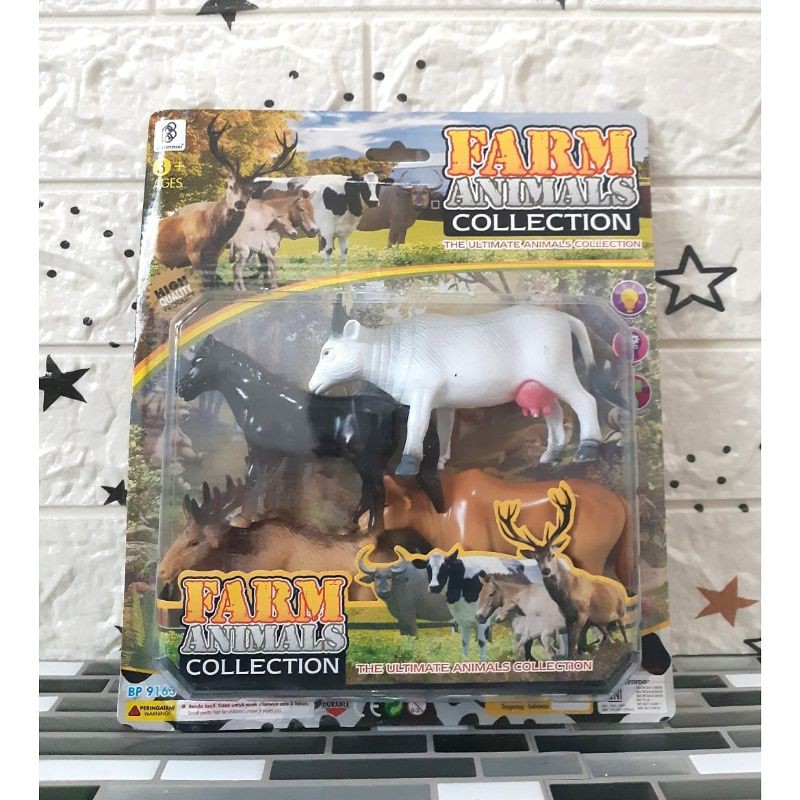 Mainan Miniatur Hewan Sapi Kerbau Kuda Rusa / Farm Animal Collection