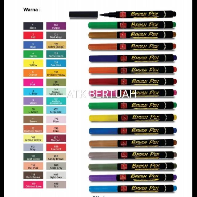 SELUSIN ISI 12 BRUSH PEN BRUSHPEN SNOWMAN HAND LETTERING SPIDOL KUAS KALIGRAFI WARNA