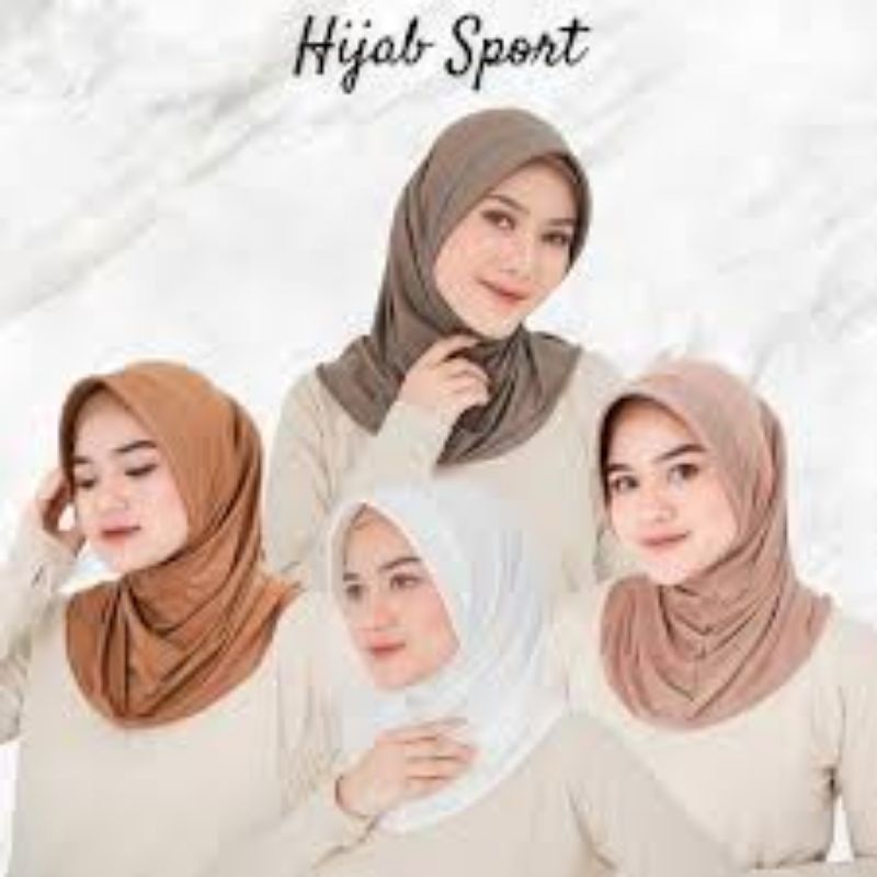 Hijab Instan, Hijab Sport, Hijab Santai, ( Jersey Premium )