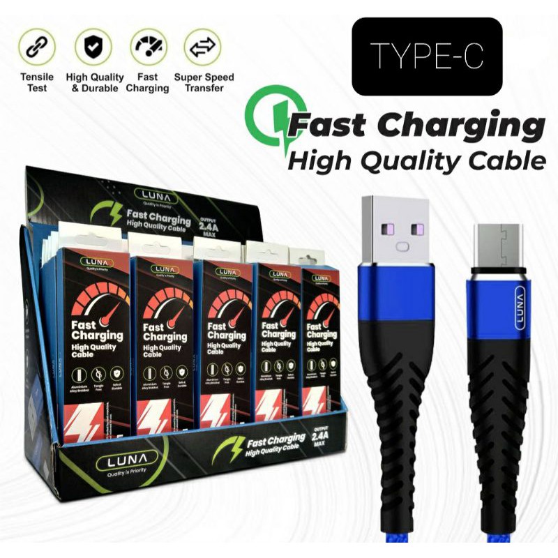 KABEL DATA LUNA fast charging  2.4A