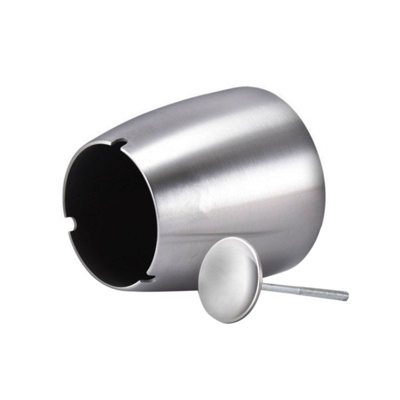 Firetric Asbak Rokok Anti Angin Cone Cylinder Stainless Steel - ZJ38100 - Silver