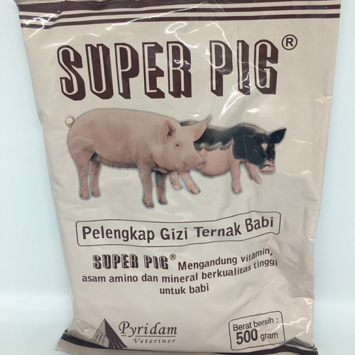 SUPER PIG 500 gr PREMIUM - Premix Babi Suplemen Babi Vitamin Babi Penggemuk Babi