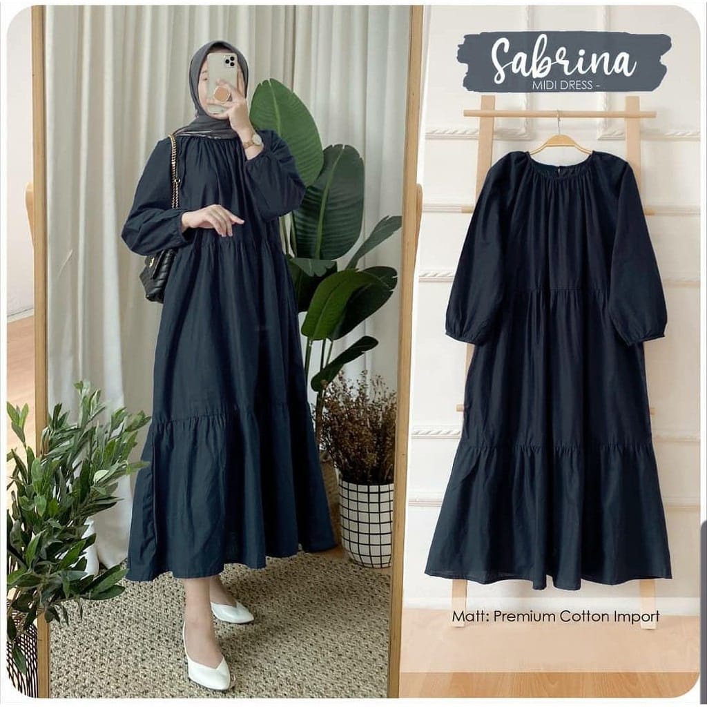 JF Sabrina Midi Dress Tunik Jumbo Premium