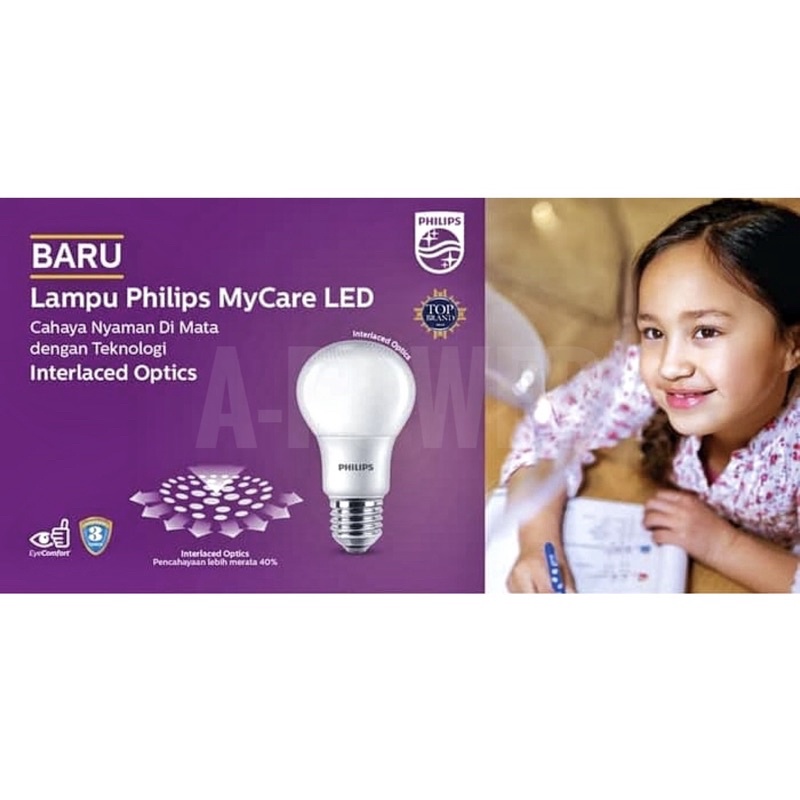 Philips - Lampu LED Bulb/Bohlam MyCare 6W (Putih / Kuning)