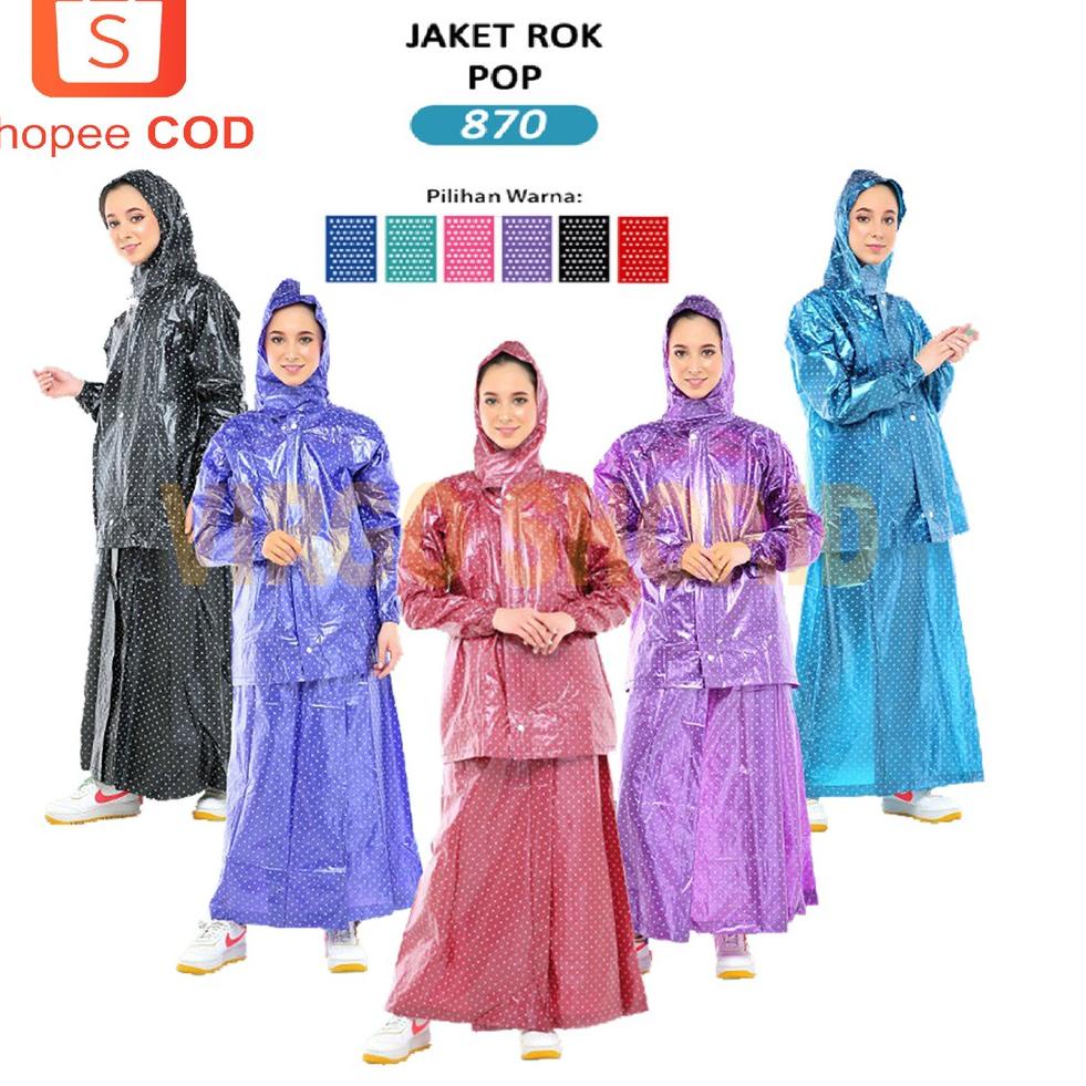 Produk Baru Jas Hujan Rok Polkadot Plevia 870 allsize new original / Jas Hujan / Mantel Hujan / Jas 