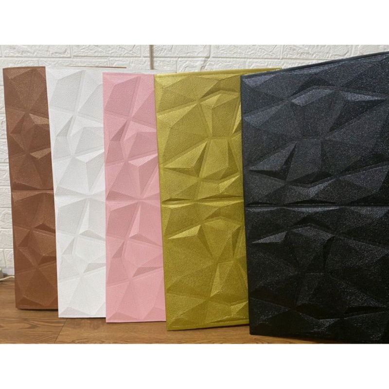 Wallpaper Foam 3D Motif Diamond 70x70cm Tebal 5mm-3