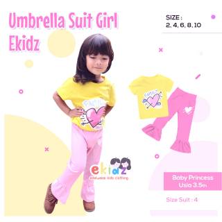  Ekidz  Kaos  Anak  Perempuan 1 8 Tahun Setelan Umbrella 