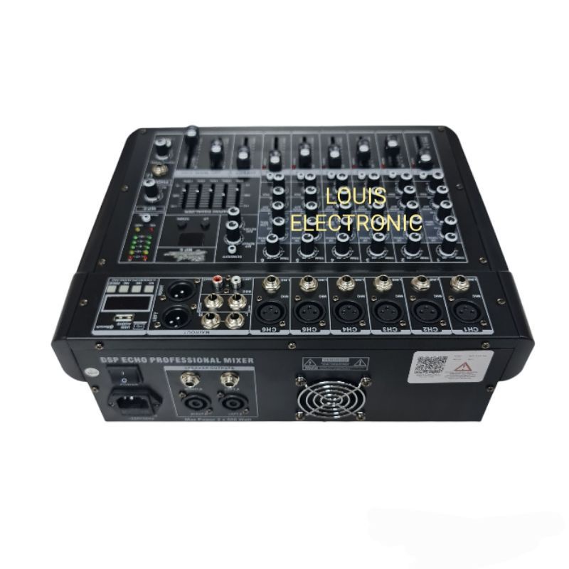 Power Mixer Black Spider MP6 MP-6 6 Channel Bluetooth ORIGINAL