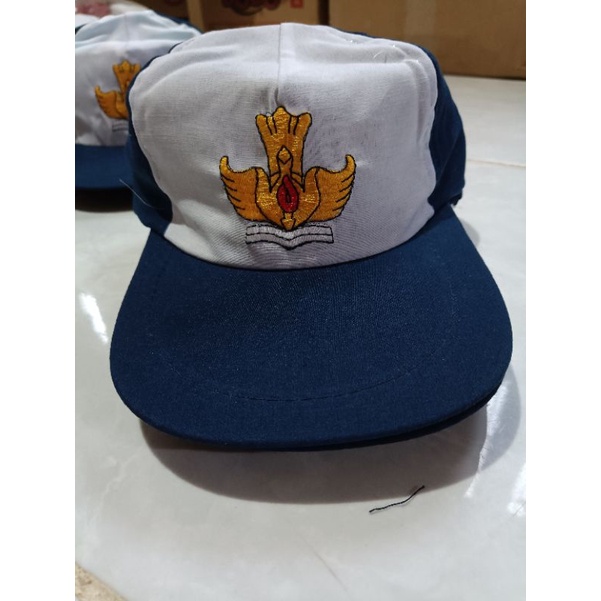 TOPI SMP BIRU PUTIH/TOPI SMP FULL BIRU/TOPI SEKOLAH SMP