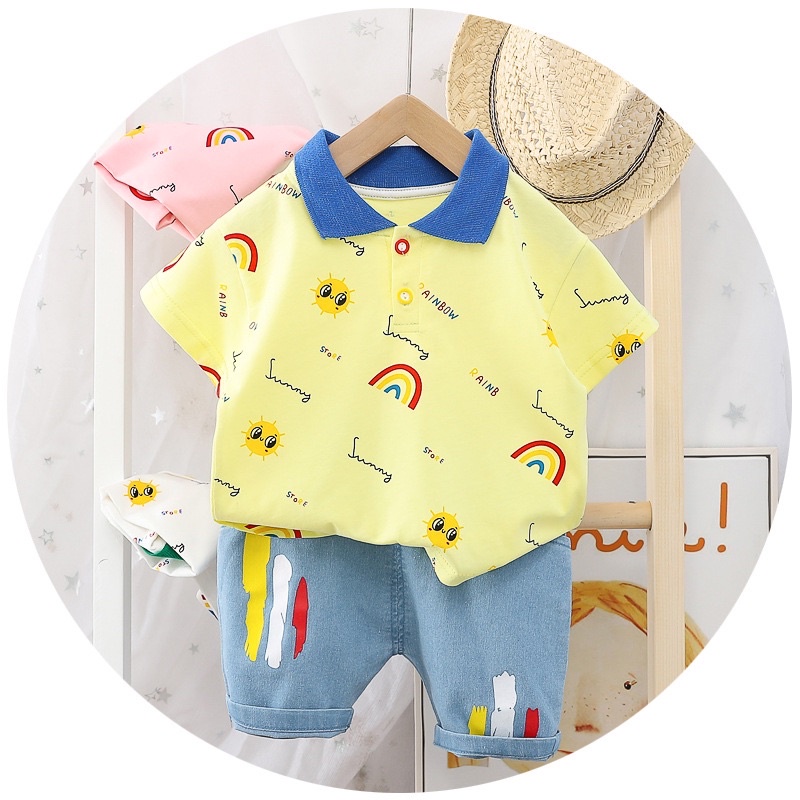 Baju kaos setelan anak anak laki laki bayi balita lucu bahan premium murah bagus