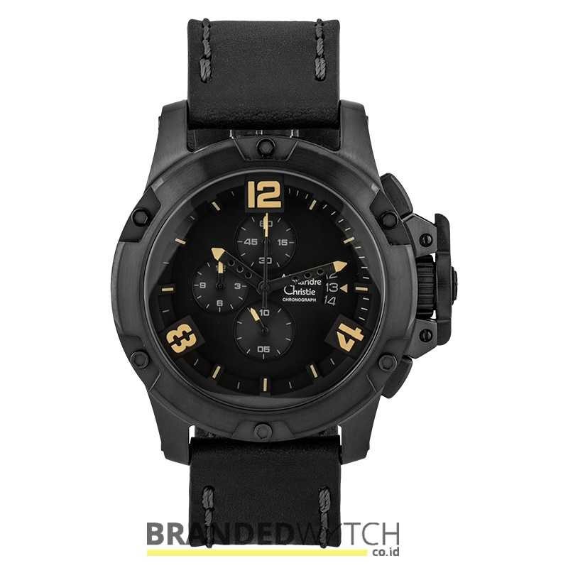 Jam Tangan Pria Alexandre Christie 6295 Full Black
