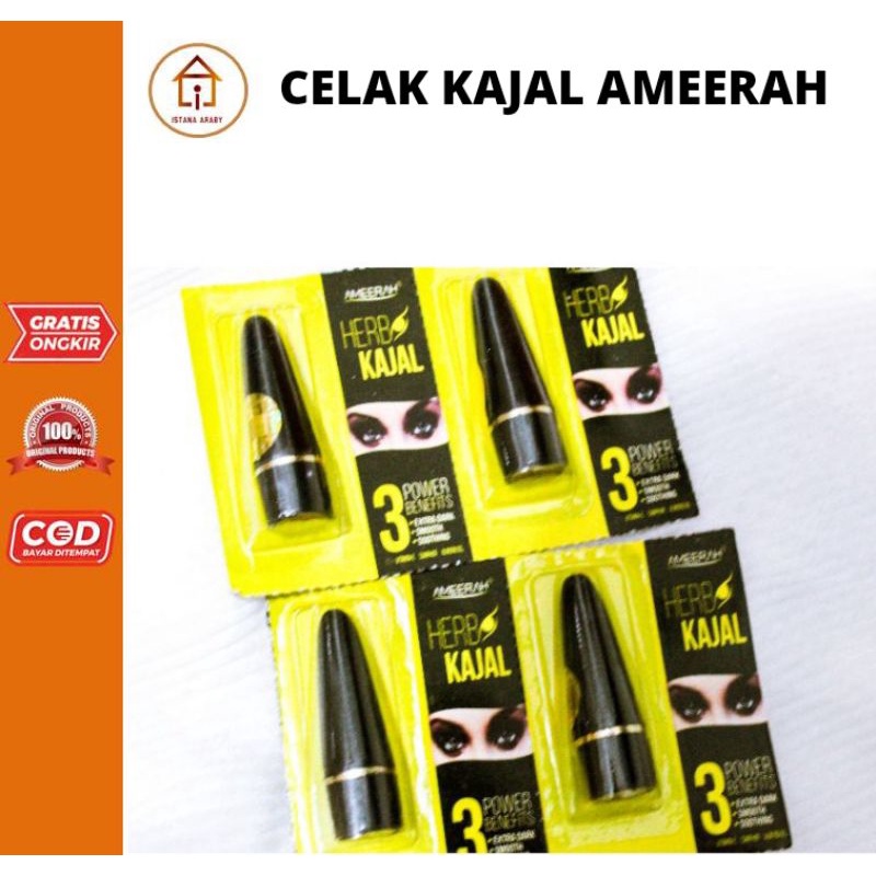 CELAK MATA KAJAL AMEERAH HERB/CELAK KAJAL HITAM VITAMIN E/CELAK MATA/CELAK KAJAL/CELAK SUNNAH