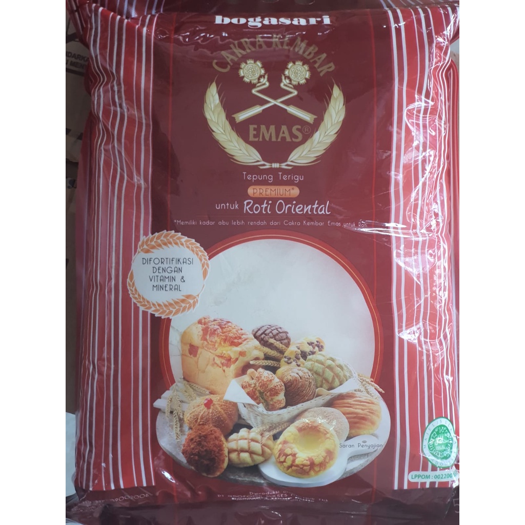 TEPUNG CAKRA KEMBAR EMAS ROTI ORIENTAL - TEPUNG UTK ROTI ORIENTAL 5KG | Shopee Indonesia