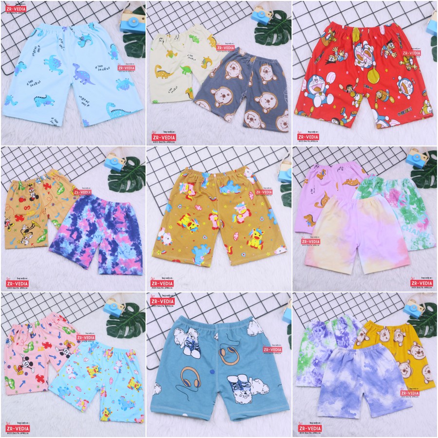 (IMPORT) LOVY SHORTIE Anak Perempuan TK 4-6 Tahun / Celana Pendek Bahan Babyterry Dalaman Tebal Adem