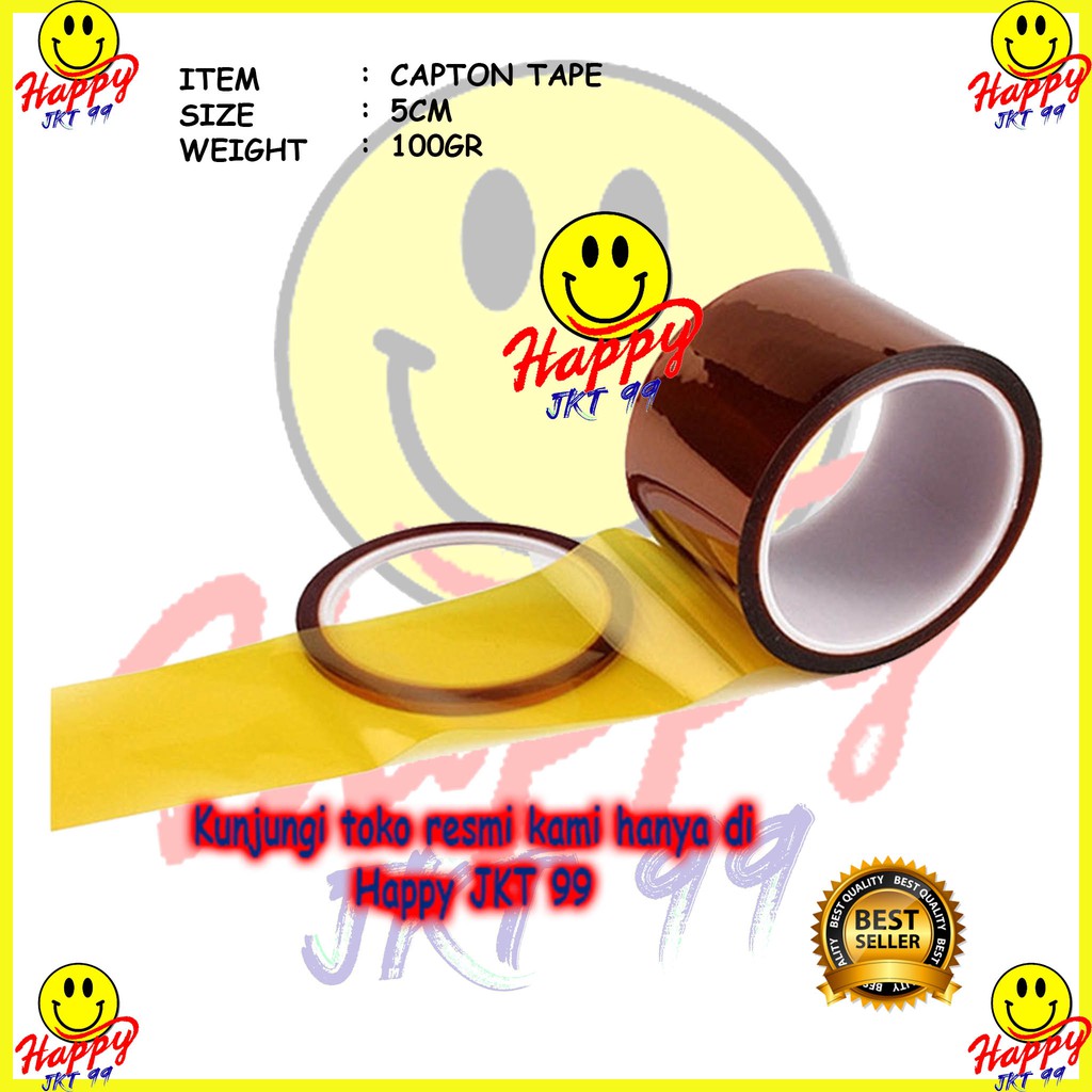 [ HAPPY JKT 99 ] LAKBAN CAPTON TAPE 5CM 5 CM TAHAN ANTI PANAS ORIGINAL
