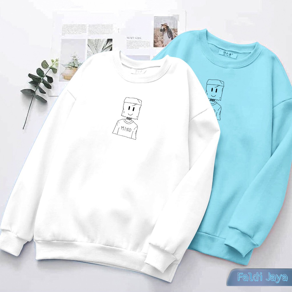 SWEATER WANITA MIND BLOCK TEBAL HALUS TERBARU,