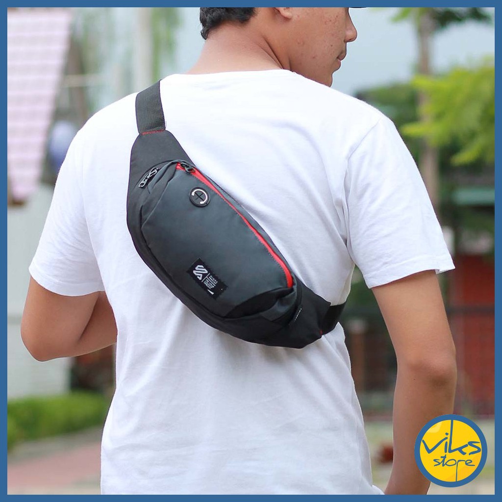 Tas Selempang Cowok Pria Tas Pinggang Waist Bag Sling Bag Distro Kuzatura Lokal Premium