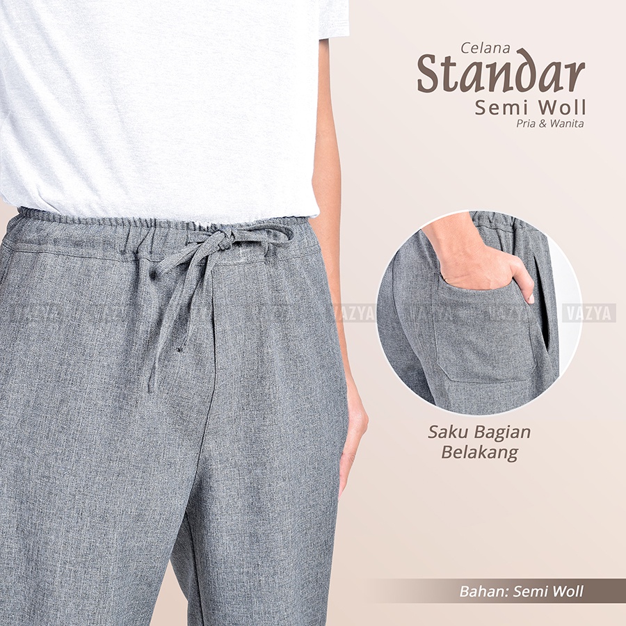 Celana Kerja / Pants /Celana Standar Semiwool Stretch Import Unisex