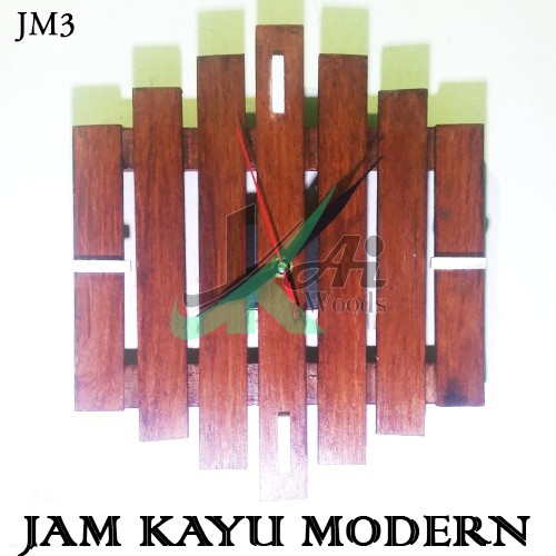 Jam Dinding Kayu Modern (JM3)