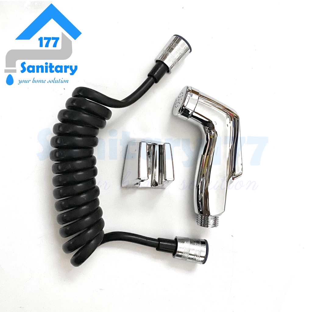 Jet shower Toilet Hitam 32B/C-semprotan air cebok kloset black bidet closet selang spiral telepon telephone minimalis spray sprayer