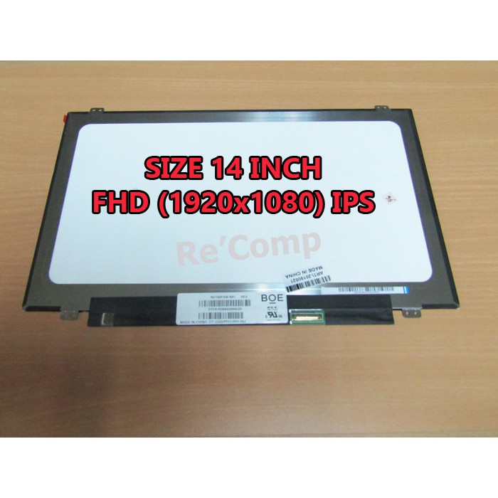 LED LCD Laptop 14 inch slim 30 Pin Full Hd IPS NV140FHM-N41
