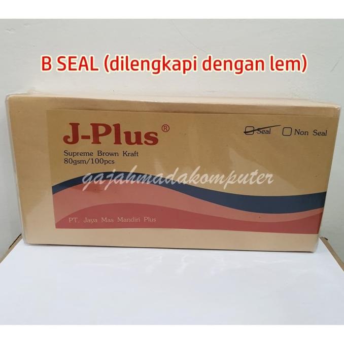 

Amplop Kertas Coklat Samson B Seal J Plus J-Plus 14 X 27 Cm Isi 100Pcs Best Product