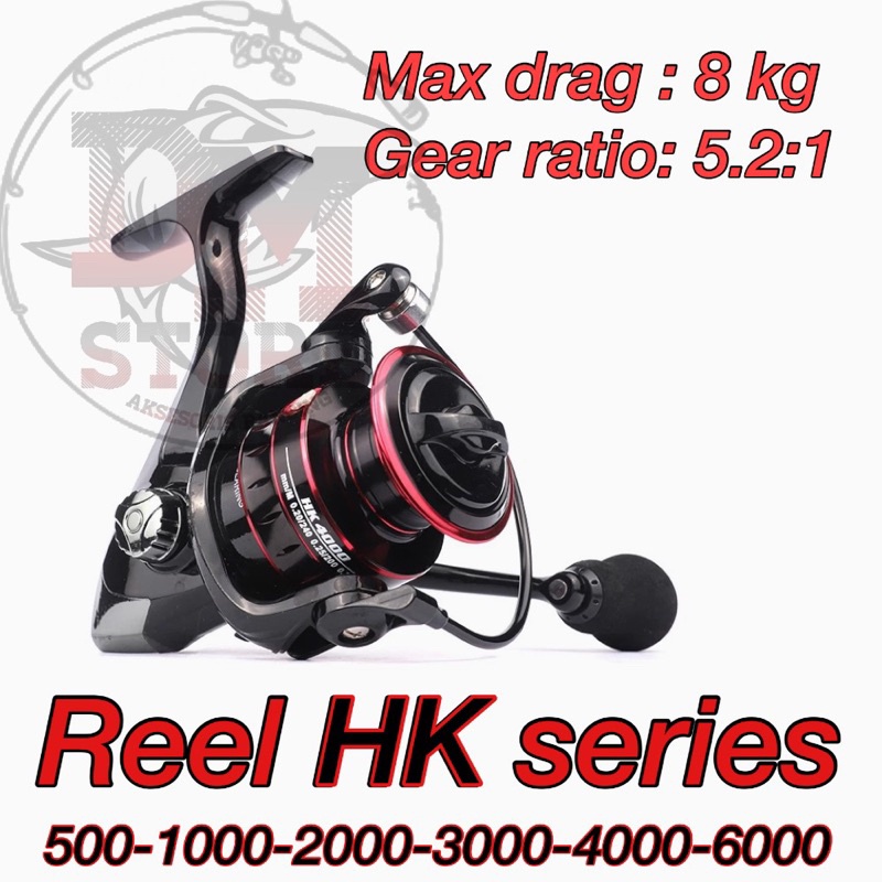 REEL PANCING HK SERIES - GULUNGAN PANCING MAX DRAG 8KG 1000 2000 3000 4000 6000