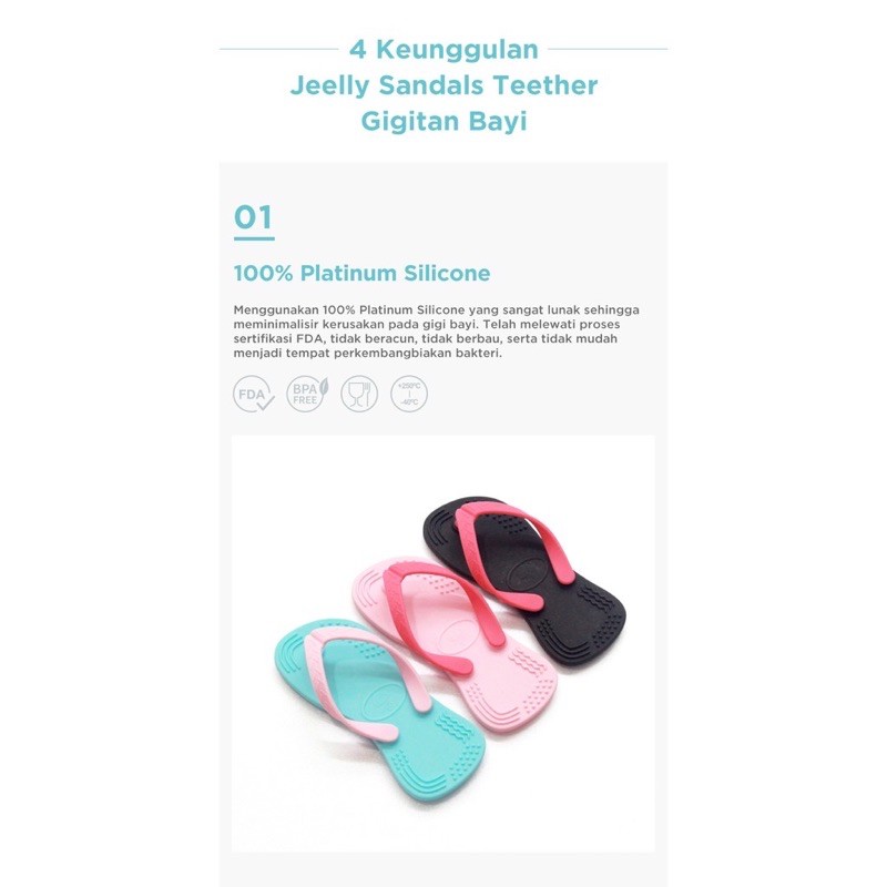 jeelly sandal teether (gigitan baby)