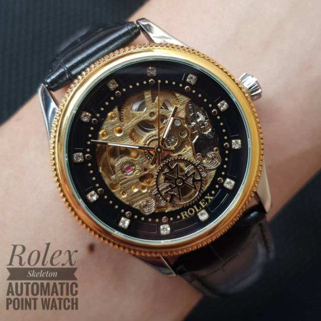 Jam Tangan Pria Rolex Automatic Skeleton