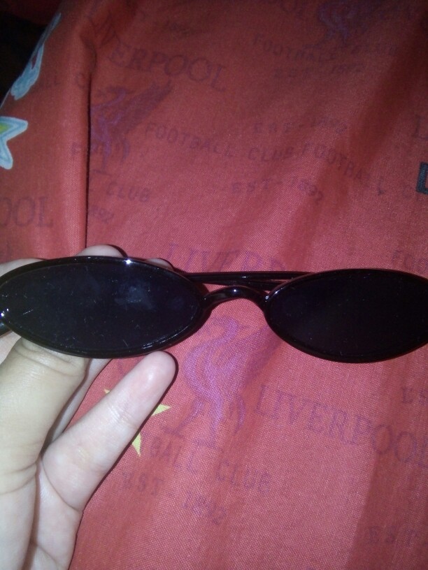 【bayar Di Tempat】kacamata Hitam Import Wanita Model Vintage Frame Plastik Kecil